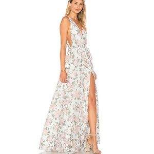 Lovers + Friends Floral Maxi Dress - Pink and Green